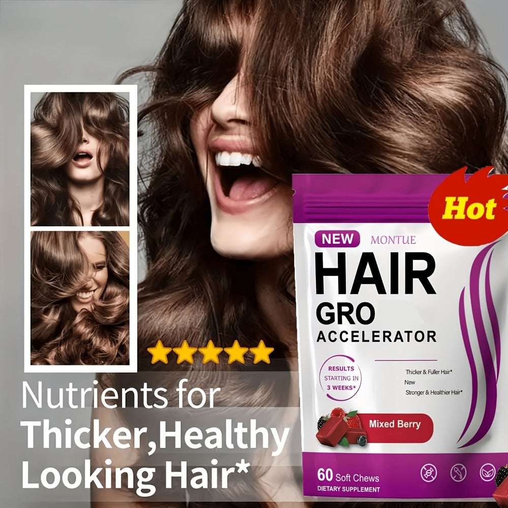 MONTUE Biotin Hair Gummies with Arginine, Vitamin C & Vitamin E, Daily Hair Nourishment Supplement for Women — image 2