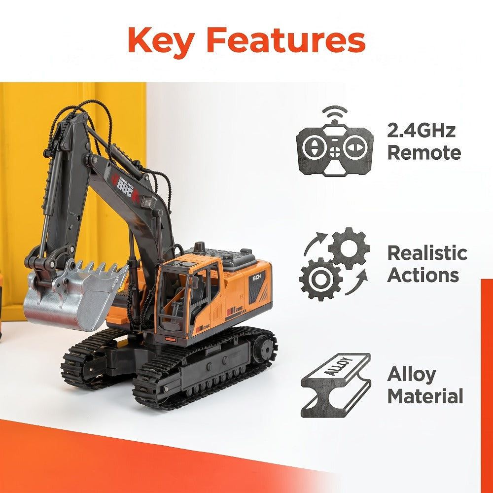 RC Engineering Vehicle Set 11-Channel 2.4GHz, 2-in-1 & 4-in-1 Remote Control Excavator Dump Truck Bulldozer — image 8