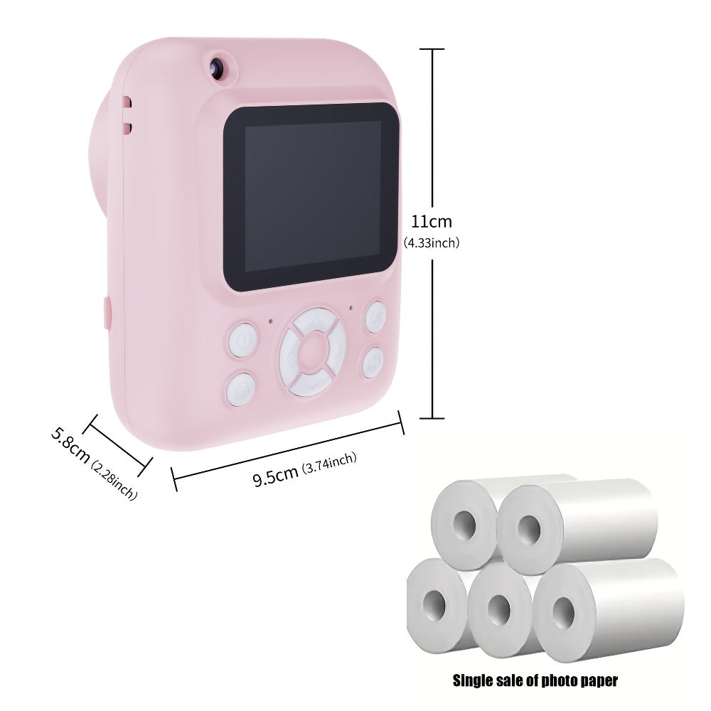 Kids Instant Print Camera 3-in-1 with MP3 & Games, 10x Zoom, 2.4" HD Screen, 32GB Card, Prints Photos in 1 Second — image 3