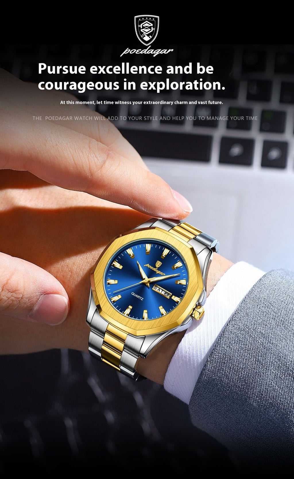 Men's Steel Strap Quartz Watch