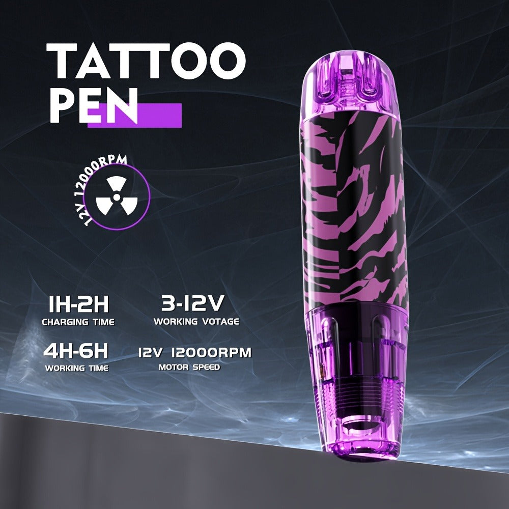Tattoo Machine Kit GOLDPLUME TM-74 Wireless Rotary Pen with 1500mAh Battery, 10 Cartridges and 7 Ink Bottles — image 5