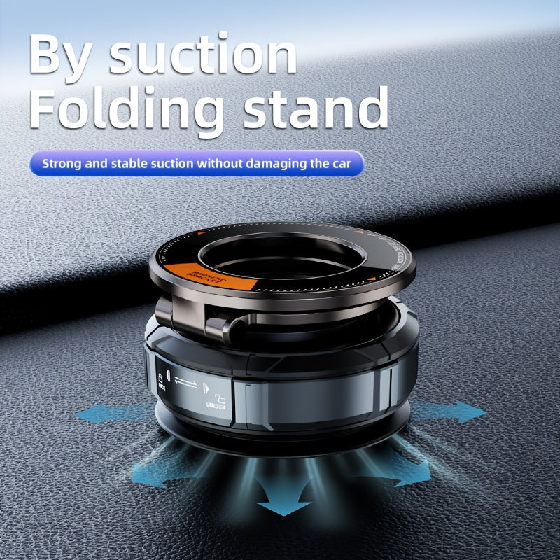 Magnetic Car Phone Mount with Vacuum-Style Dashboard Base and Swivel Joint and 360-Degree Bracket — image 5