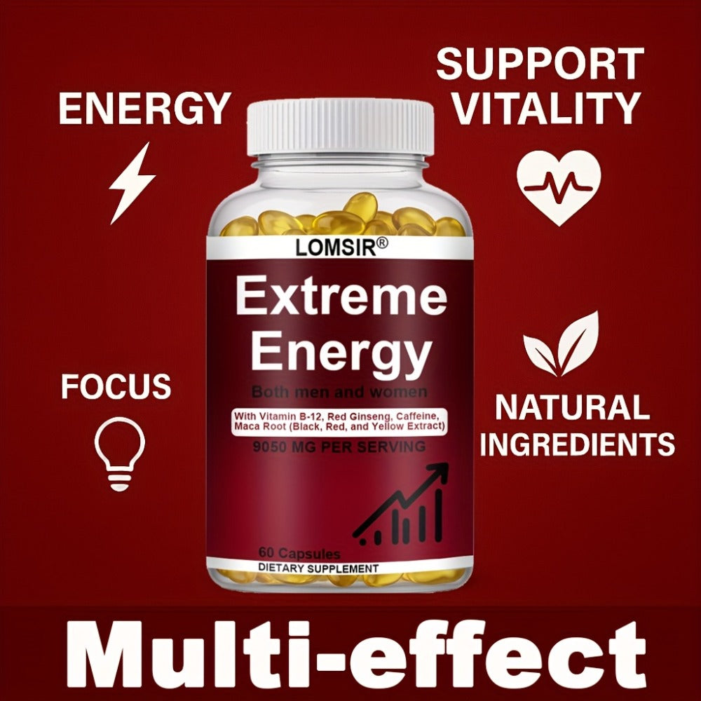 Red Ginseng Energy Capsules 9050mg with Maca & Saw Palmetto, Everyday Vitality & Stamina Supplement for Men & Women — image 7