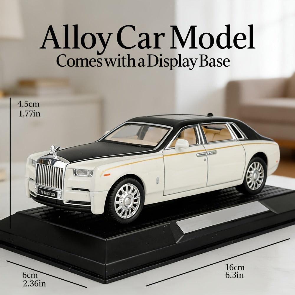 Collectible Diecast Car Model Zinc Alloy with Display Base & Openable Doors – Highly Detailed Static Decoration for Home Offi