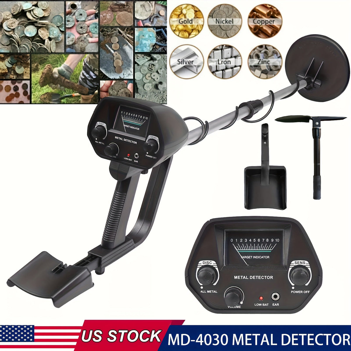 Metal Detector for Garden, Patio and Yard Use, with the Listed Configuration, for Everyday Use and Organized Storage — image 