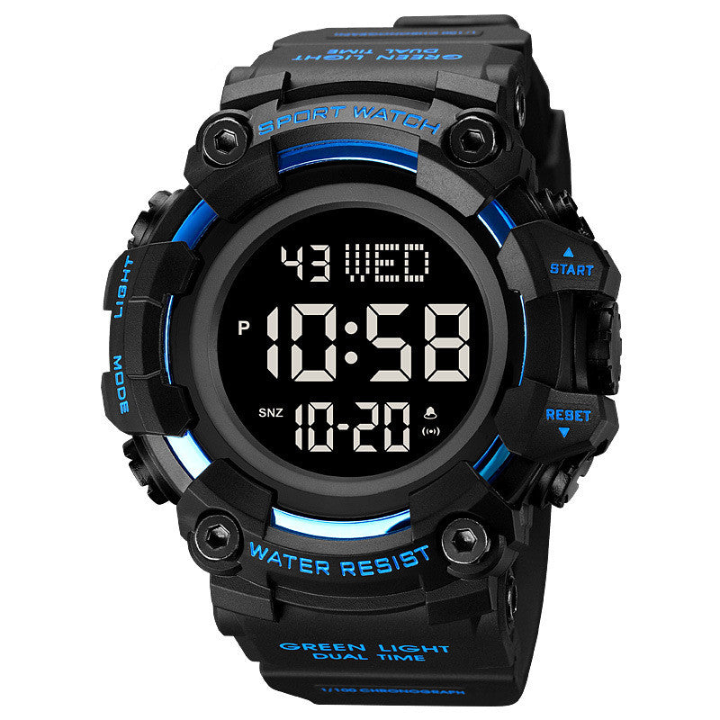 Fashion Large Dial Watch For Male Students Trendy Waterproof