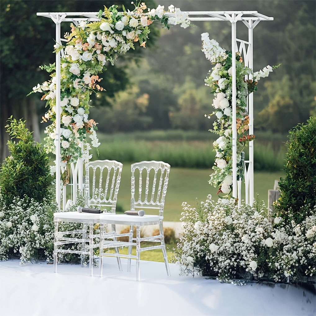 Wedding Arch Metal Garden Arbor Pergola Rose Trellis Backdrop Stand — image 3