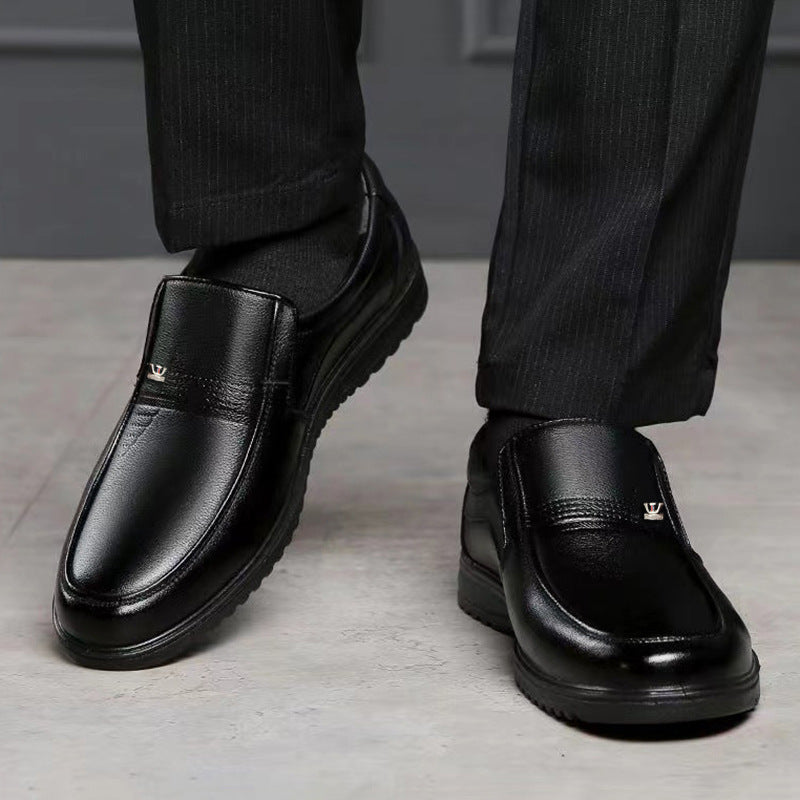 Men's Casual Leather Shoes Slip-on Soft Sole Soft Leather