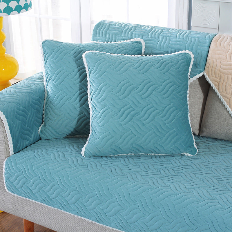 Plush sofa cushion