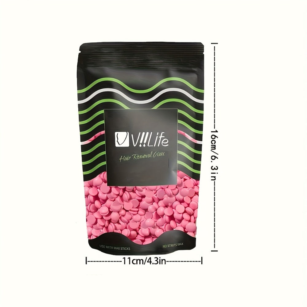 No Strip Hard Wax Beans for Brazilian Bikini Face Eyebrow Legs Underarms Full Body Hair Removal Home Waxing Kit for Women Men