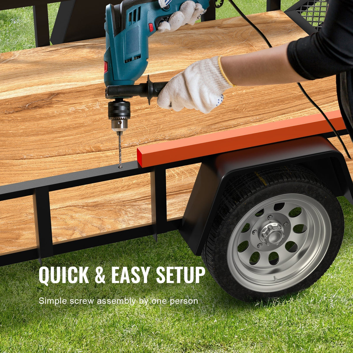 Trailer Tailgate Lift Assist – Max 180 lbs, Fits Open Utility Trailers, 10–24 Inch Side Rail, 4–6 ft Ramp Height — image 9