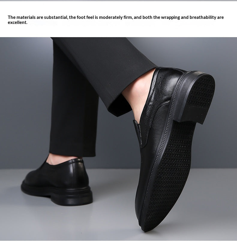 Mens Casual British-style Pointed Leather Shoes