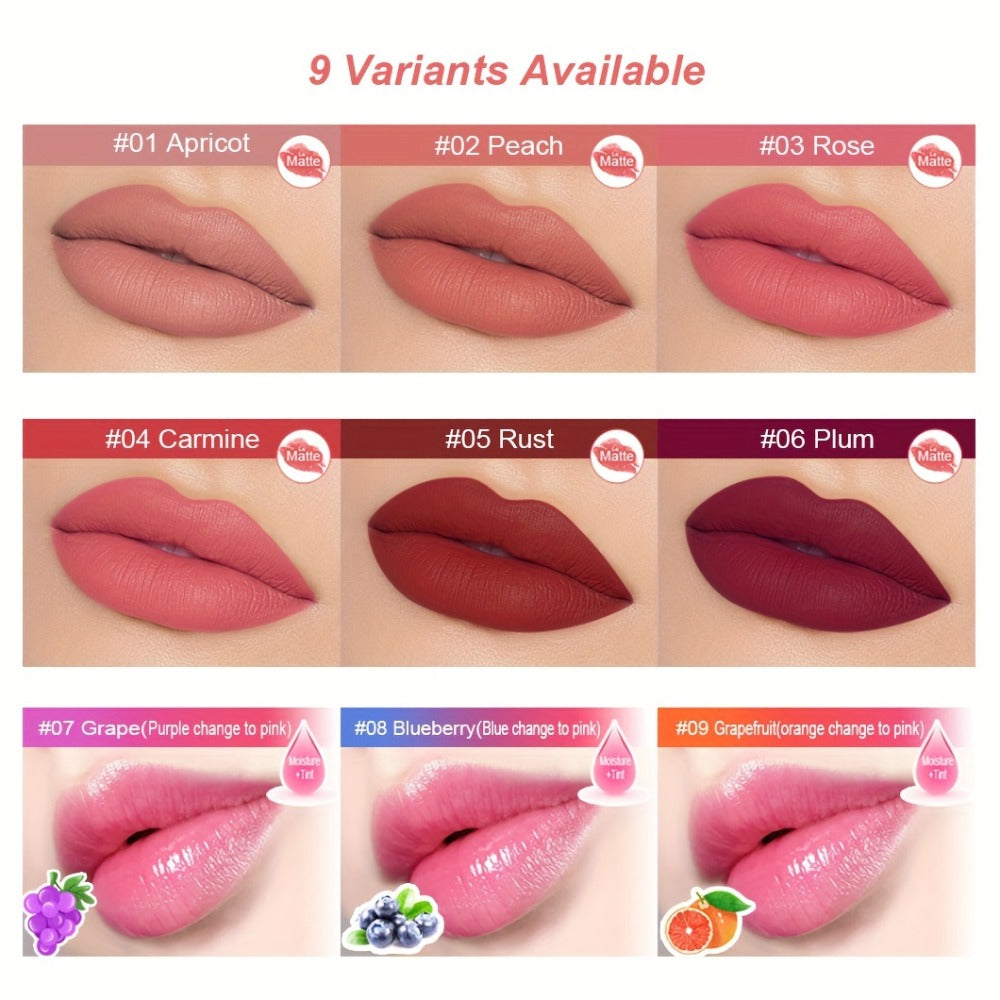 Lipstick Set, Mirsist 6-Piece Lip-Shaped Color Collection with Three Numbered Shade-Group Options — image 6