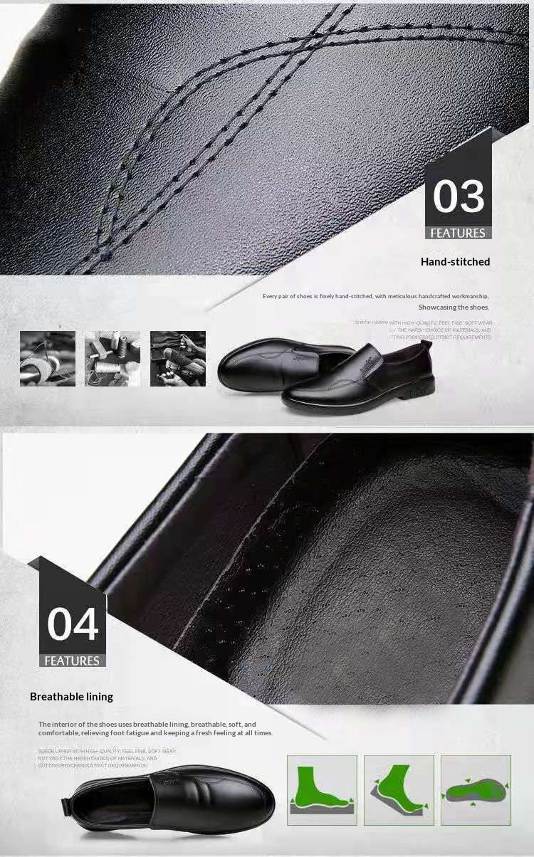 Mens Breathable Casual Business Leather Shoestrendy And Versatile