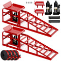 Hydraulic Car Ramps 2-Pack 10000 LB Heavy Duty Vehicle Lift Ramp Adjustable Height 9.84-14.96 Inch for Oil Change Undercarria