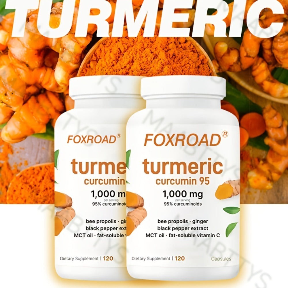 Curcumin 6-in-1 Capsules with 95% Active Curcumin, Vitamin C & Probiotics, 120 Capsules 120-Day Supply — image 2
