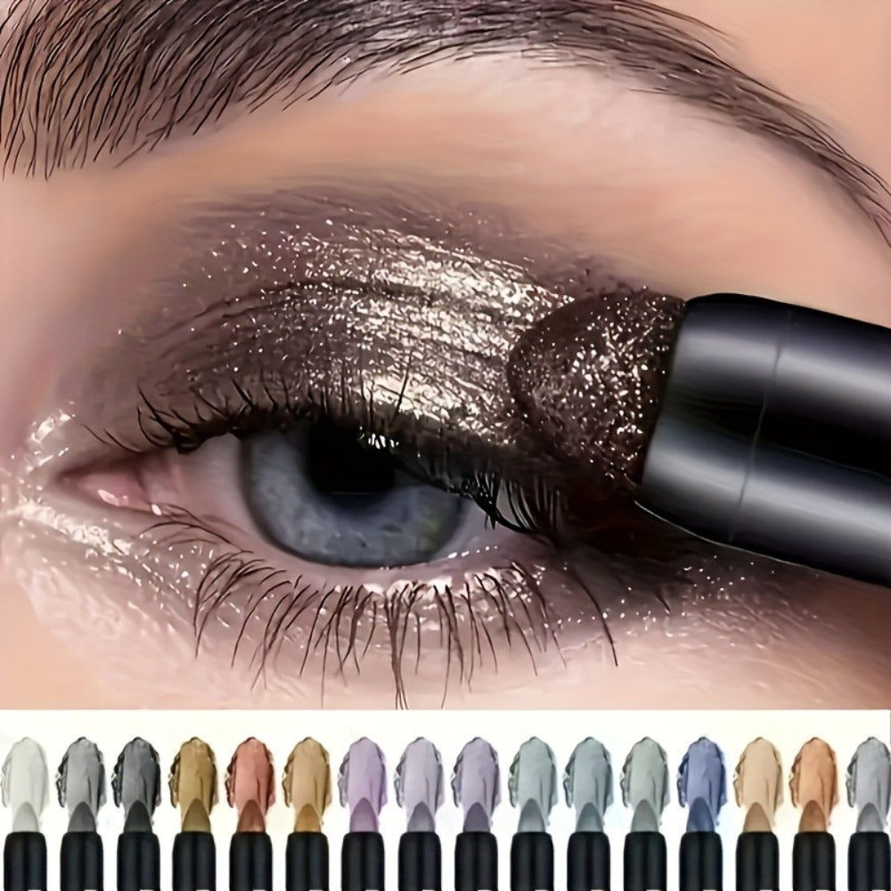 Fluorescent Eye Shadow Pen Set 8 or 16 Pcs, Shimmer Matte & Neon Gel Eyeliner Pencil Kit, for Makeup, Travel and Everyday Van