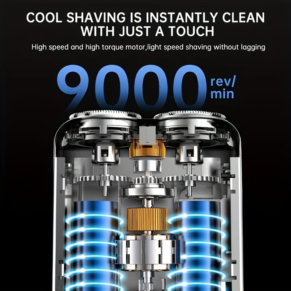 Electric Shaver Dual-Head Floating Magnetic Razor with Digital Battery Display, USB Charging and Three Colors — image 8