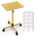 Adjustable Salon Tray Cart with 10 Disposable Covers and Gold or Pink Finish on Rolling Casters — image 34