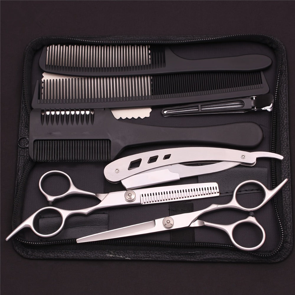 Professional Hair Cutting Scissors & Thinning Shears Set 6.0 Inch – 4CR Stainless Steel 62HRC, 20-30% Thinning Rate — image 1