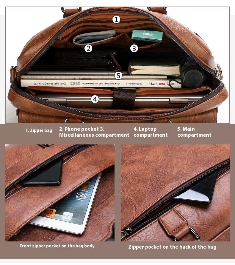 Laptop Men's Briefcase Computer Crossbody Business
