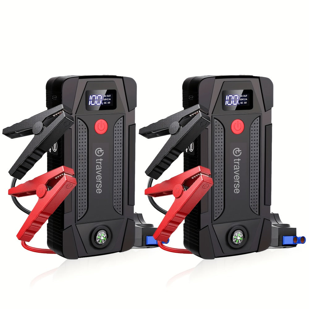 Compact Jump Starter Power Bank with Display, LED Controls, USB Outputs and Single or Two-Pack 1000A-Labeled Options — image 