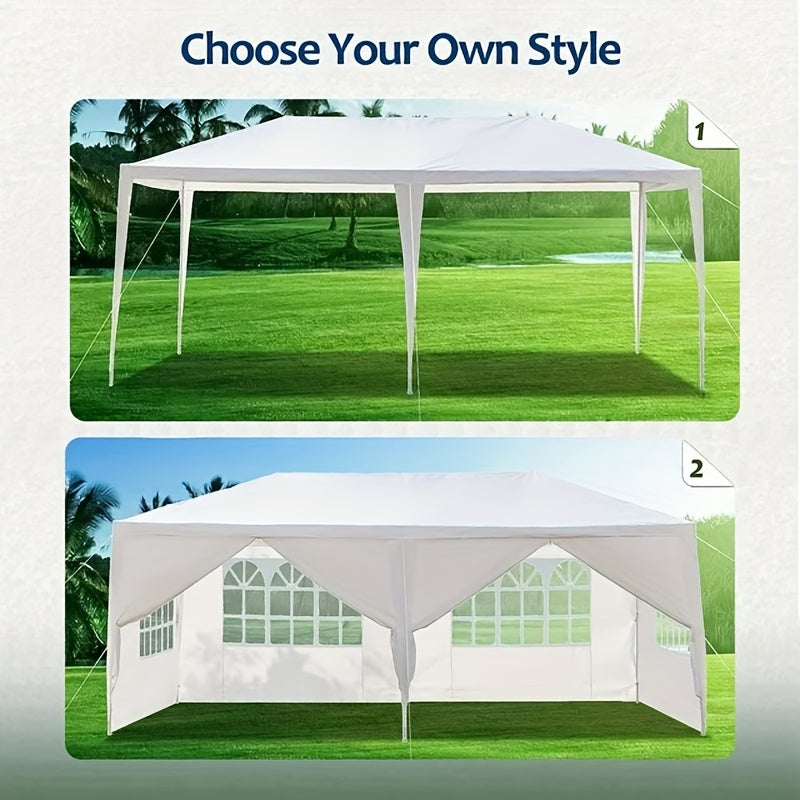 Party Tent 10x20 Outdoor Canopy Gazebo 6 Removable Sidewalls Wedding for Garden, Patio and Yard Use — image 2
