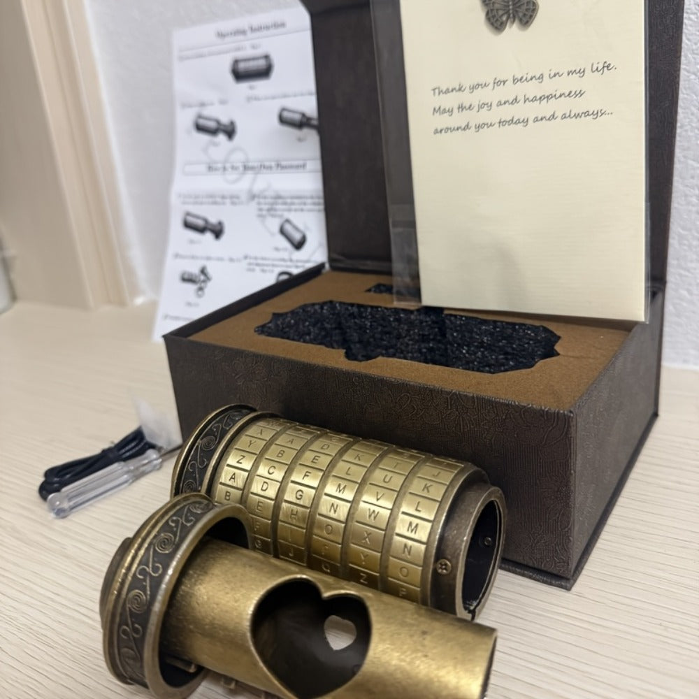 Brain Teaser Combination Lock Puzzle Gift Set, Retro Mini Lock Brain Game for Adults Teens — image 12