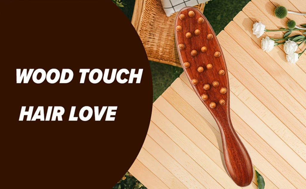 Sandalwood Loc Comb Wide Tooth 2 Pcs Wooden Ergonomic Detangling Comb for Dreads Locs Curly, for Home, Travel and Salon Hair 