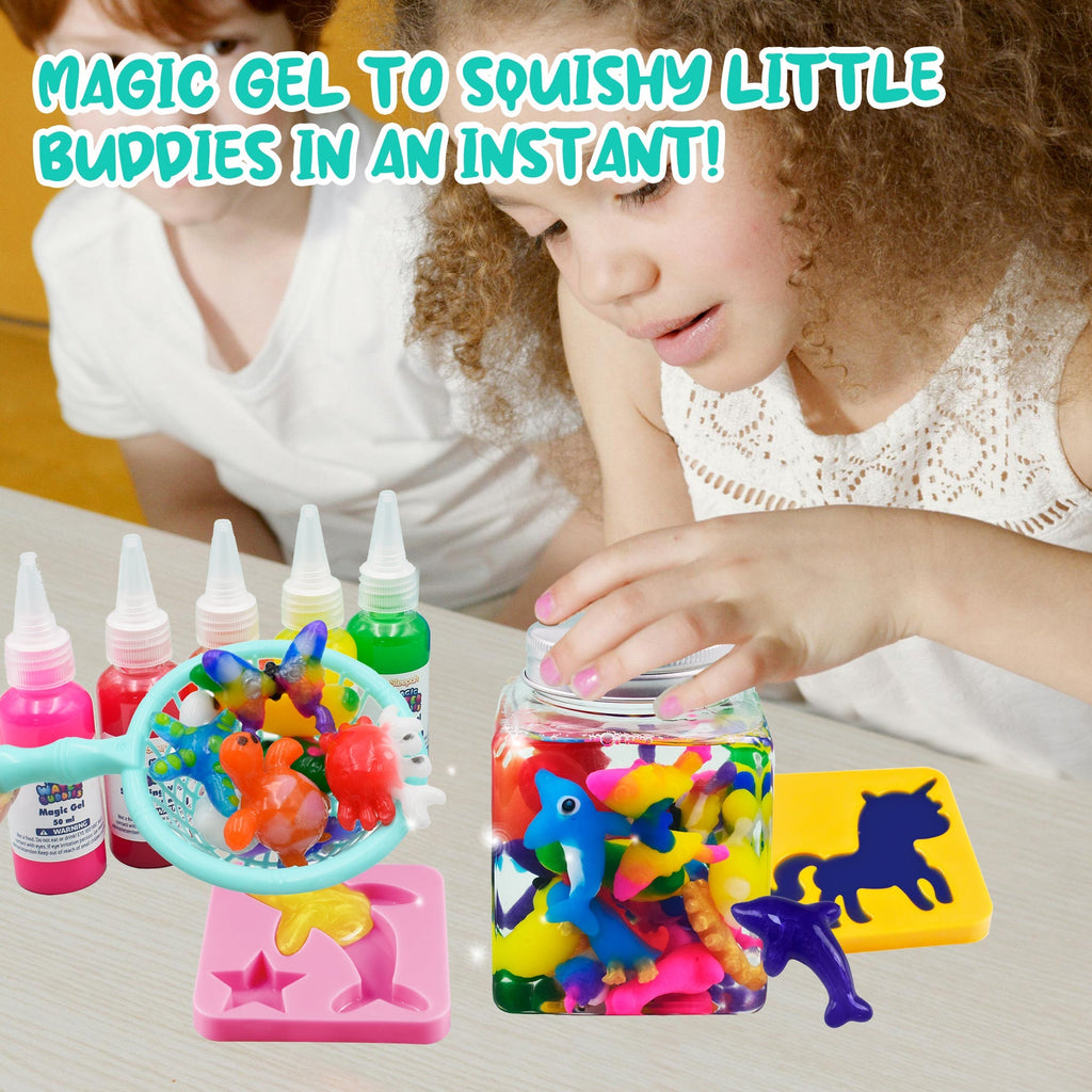 Magic Water Gel Creature Craft Kit with Ten Color Gels, Six Molds, Mixing Powders and Lidded Display Jar — image 5