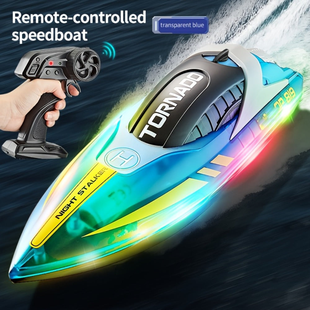 RC Speedboat 30KM/H with LED Night Navigation Lights with the Listed Color, Size or Set Options for Everyday Use — image 14
