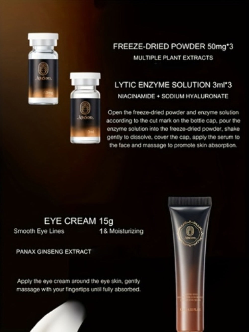 12-Piece Ginseng Seed Peptide Skincare Gift Set with Toner, Essence, Lotion, Cream and Eye-Care Collection — image 8