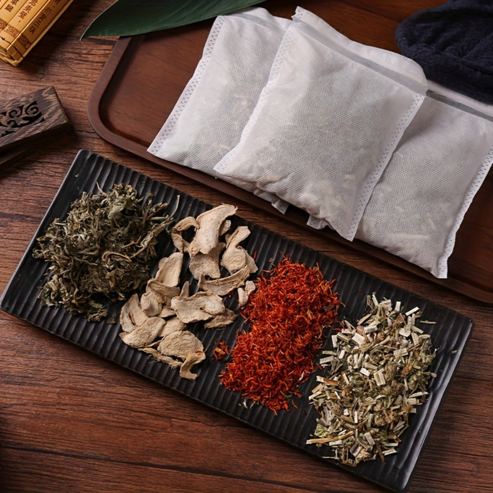 Herbal Foot Soak Packets 20 Pack 12 Chinese Herbs Motherwort Foot Bath Bags Warming Cold Feet Circulation — image 5