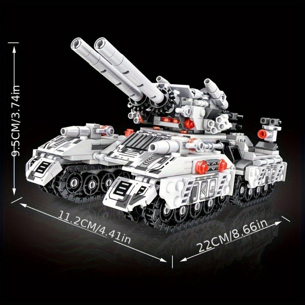 1628-Piece 8-in-1 Tank Building Block Model with White, Yellow, Bagged and Boxed Checkout Options — image 12