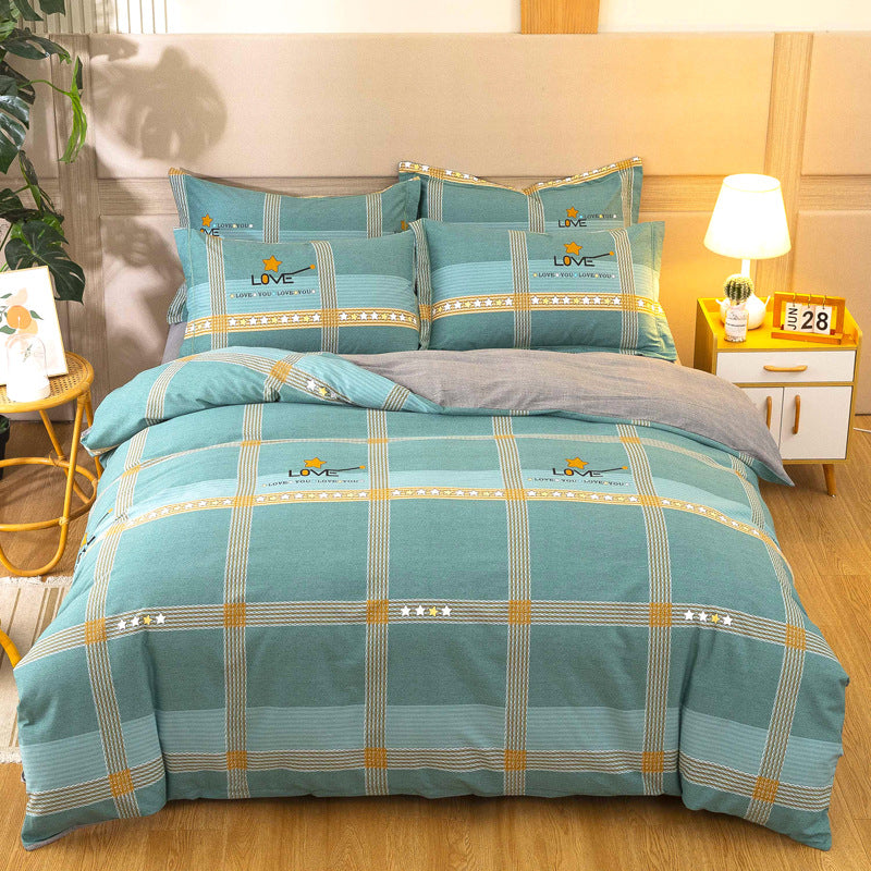 Cotton Winter Linen Quilt Cover Bedding Set