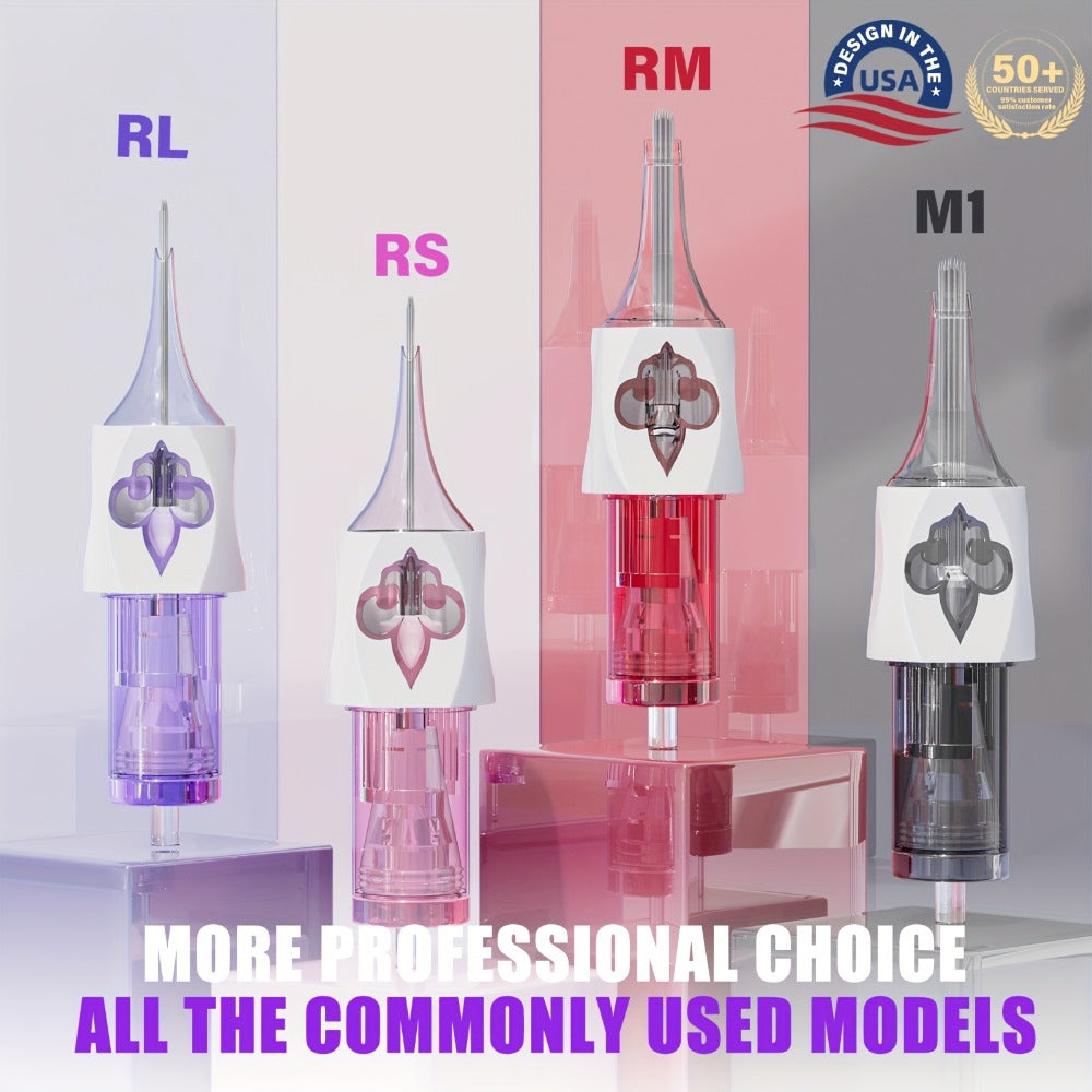 Tattoo Cartridge Needles with LumenTip Label, 20 or 50-Piece #12 RL RS RM M1 Cartridge Pack Choices — image 1