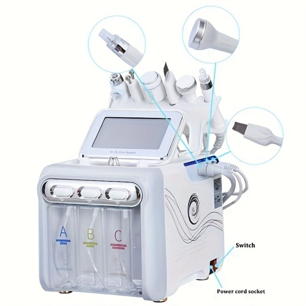 Hydrogen Oxygen Microbubble Facial Machine 6-in-1 / 7-in-1, Dual Pump Deep Cleansing Skin Rejuvenation Beauty Device for Home