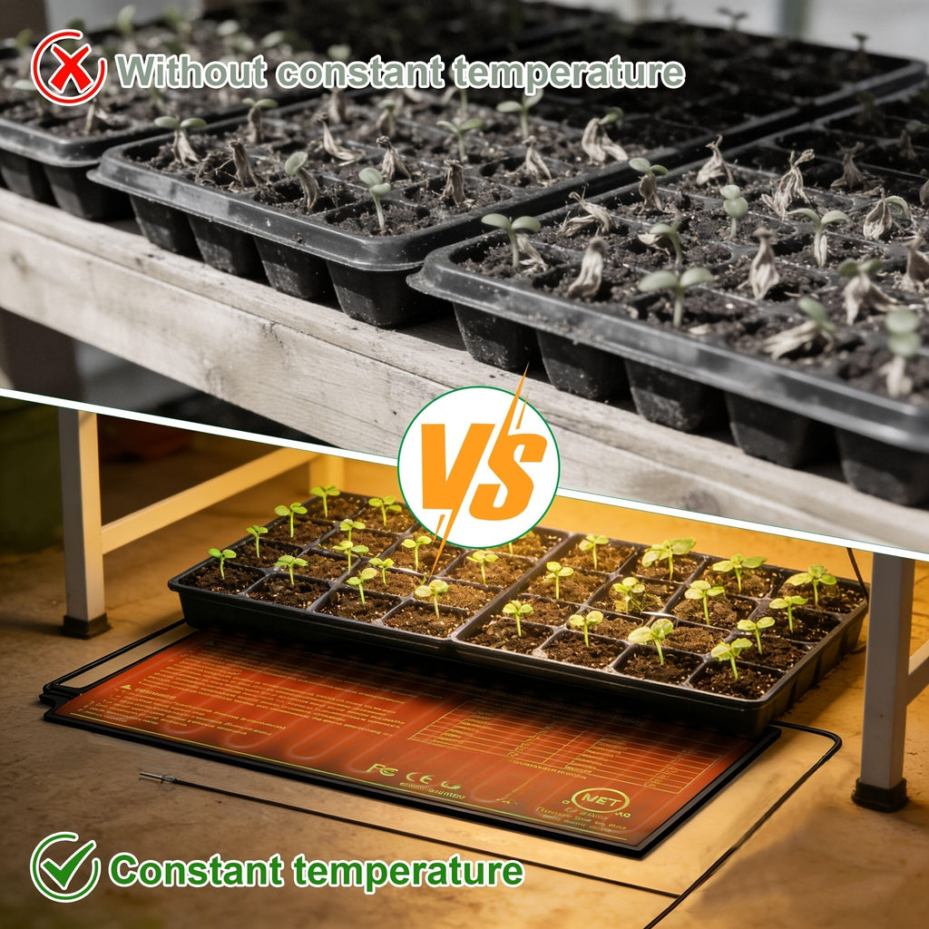 Seedling Heat Mat with Smart Thermostat Control, PVC Germination Heating Pad Accelerate Seed Sprouting Root Zone Warmth — ima