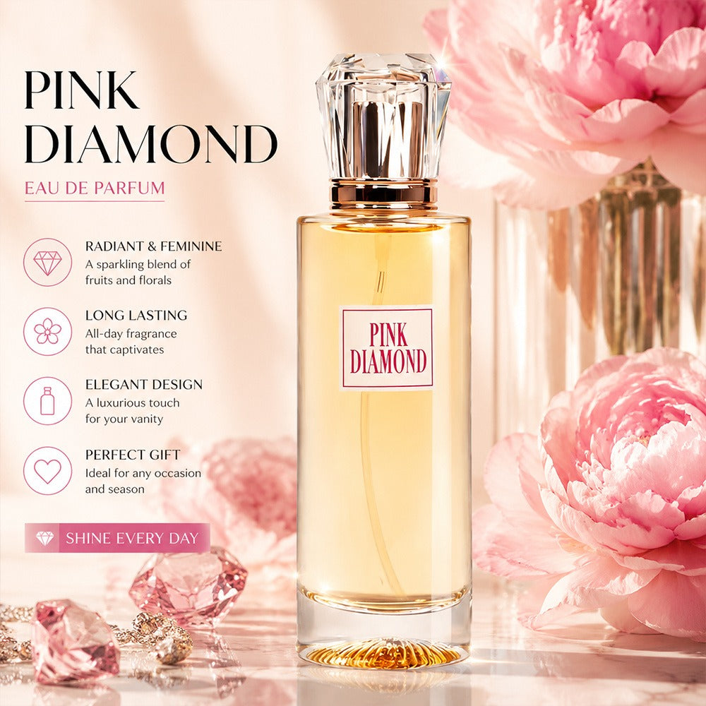 Pink Diamond Eau de Parfum Spray, 3.4 fl oz Bottle with Aldehyde, Lily and Orange Scent Notes — image 5