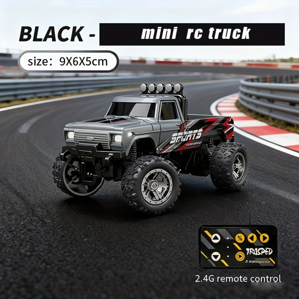 Mini RC Monster Truck 1:64 Scale with Matching Trailer, 2.4GHz Controller, LED Details and Three Color Options — image 5