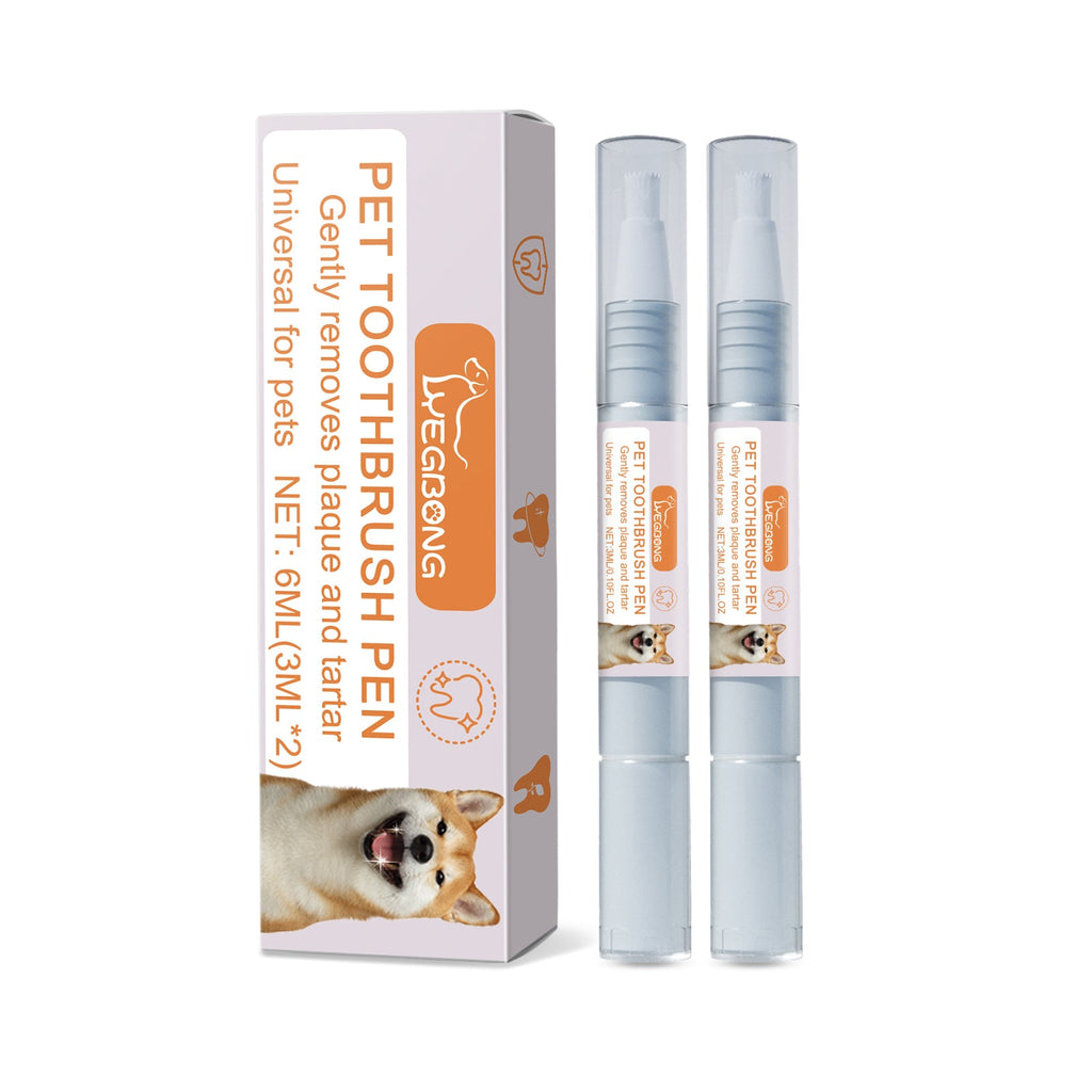 Pet Toothbrush Pen Dog Cat Tartar Stone Cleaning Remove Bad Breath Remove Odor Cleaning Pen
