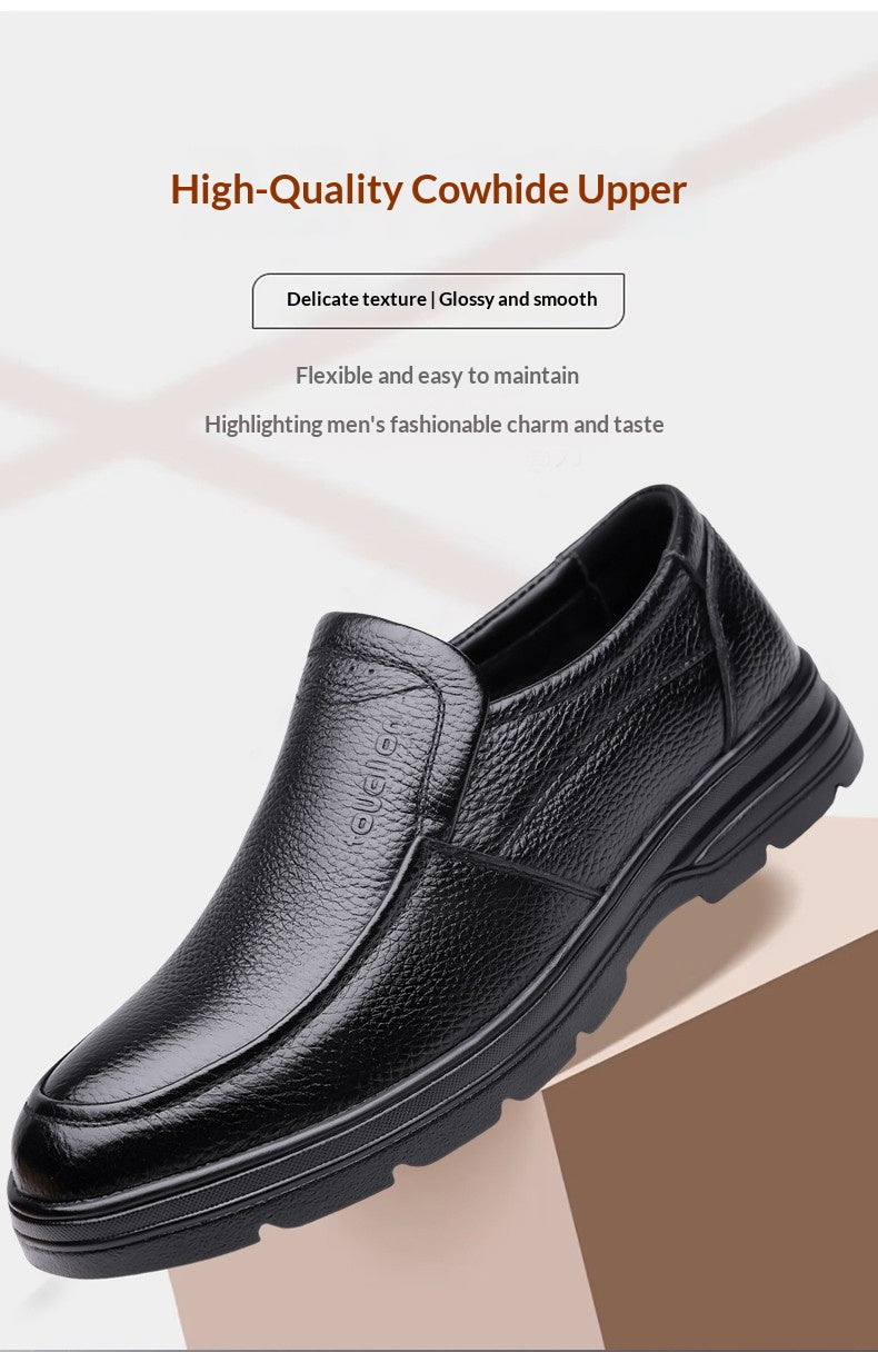 Men's Genuine Leather Lace-up Business Casual Shoes