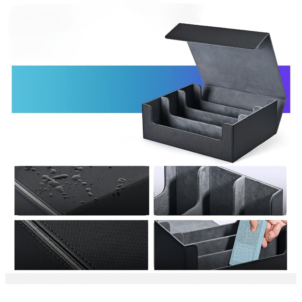 Trading Card Storage Box 1800+ Cards with 10 Dividers – Large Deck Case for Pokemon TCG, MTG Commander, Sports Cards – Multip