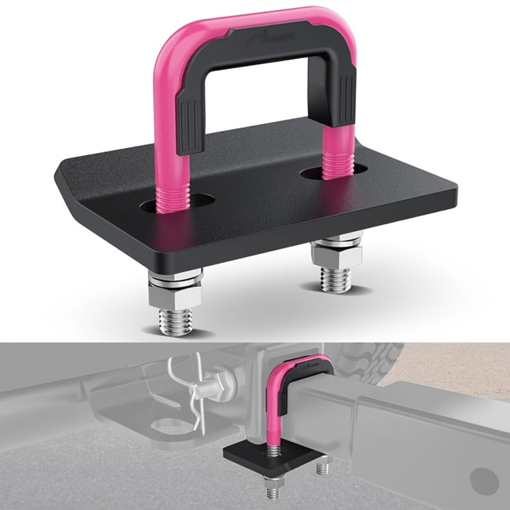Trailer Hitch Tightener Anti Rattle Stabilizer 2 Inch Heavy Duty Steel U-Bolt with Rubber Cover Hitch Mount Wobble Eliminator