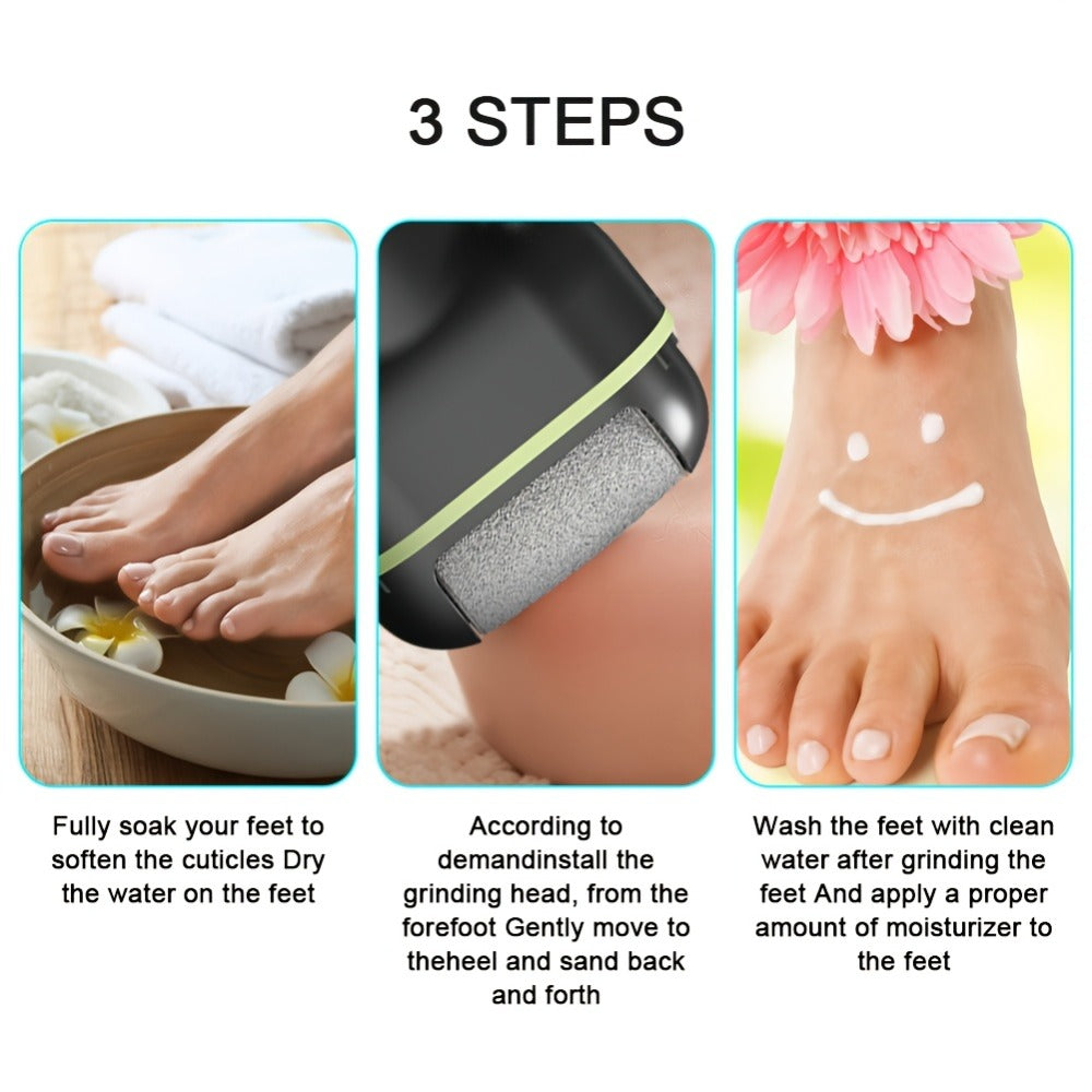 Hard Skin Remover for Feet Electric 14-in-1 Professional Pedicure Kit Rechargeable Foot Grinder 3 Rollers 2 — image 5