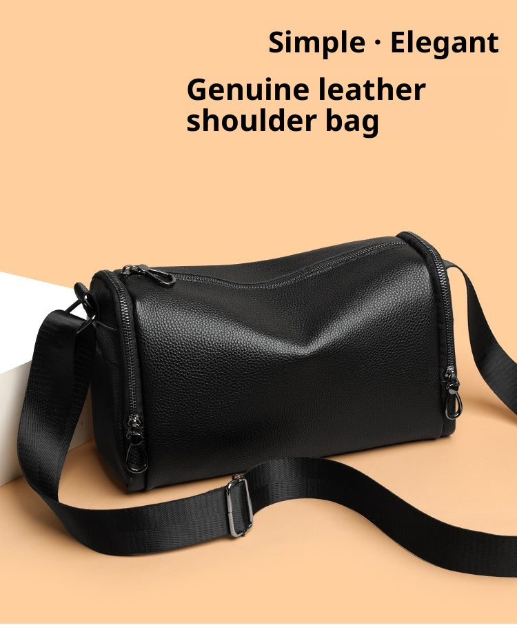 Genuine Leather Crossbody Cowhide Shoulder Large-capacity Multifunctional Bag