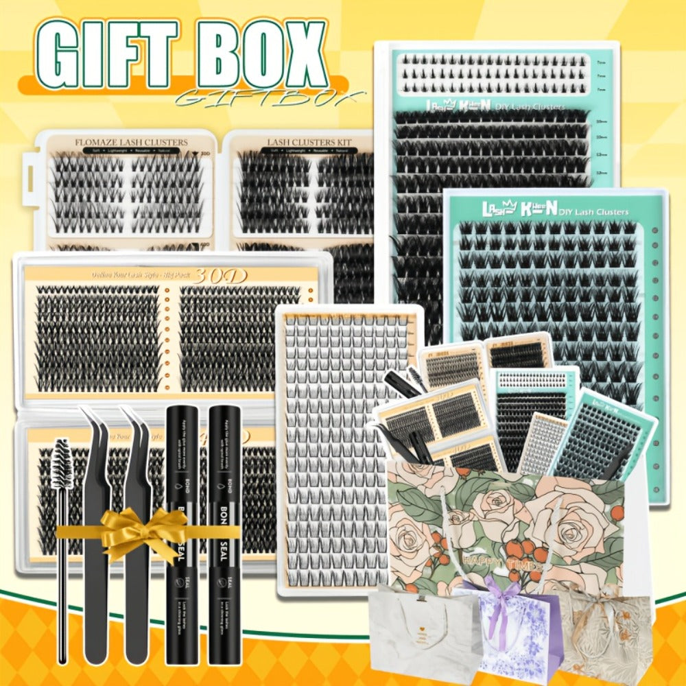 False Eyelash Cluster Kit with Four Package Options from 209 to 1993 Pieces plus Tools and Gift Bags — image 1