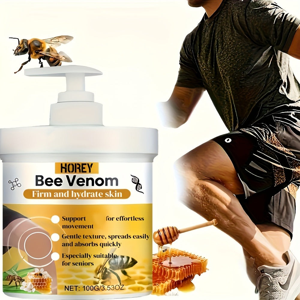 Body Cream HOIREY Bee Venom 100g Pump Jar with Label for External Knee Arm Leg and Shoulder Application — image 4