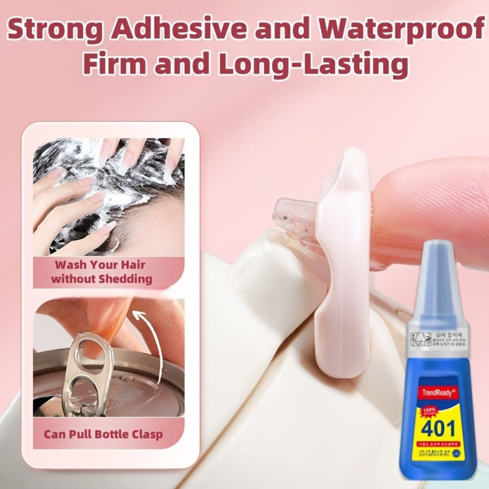 Waterproof Nail Adhesive Tabs with Nail Stickers 0.85oz Dropper Tip Bottle – Extra Strong Alcohol-Free Quick Release Long Wea