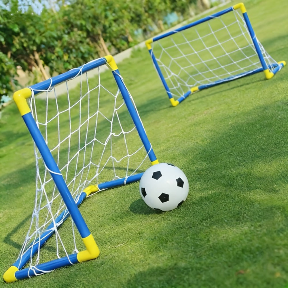 Kids Youth Football Goal Set, 2pcs Portable Easy-Assemble Soccer Goals for Indoor & Outdoor Play — image 7